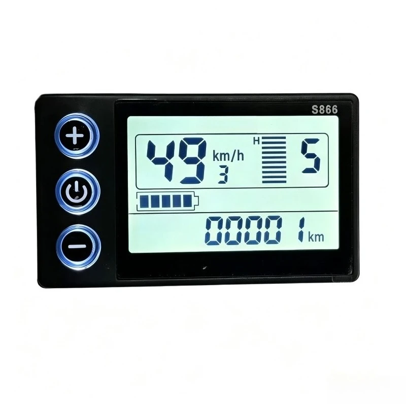 Intelligent LCD-S866 Display Controller Kit Lithium Two Three Wheel Bike Motor Control Unit