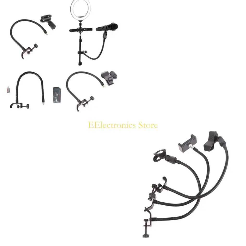 B03C 360 Degree Rotating Microphones Stand With Sturdy Plastic Metal Construction For Studio Recording Live Streaming