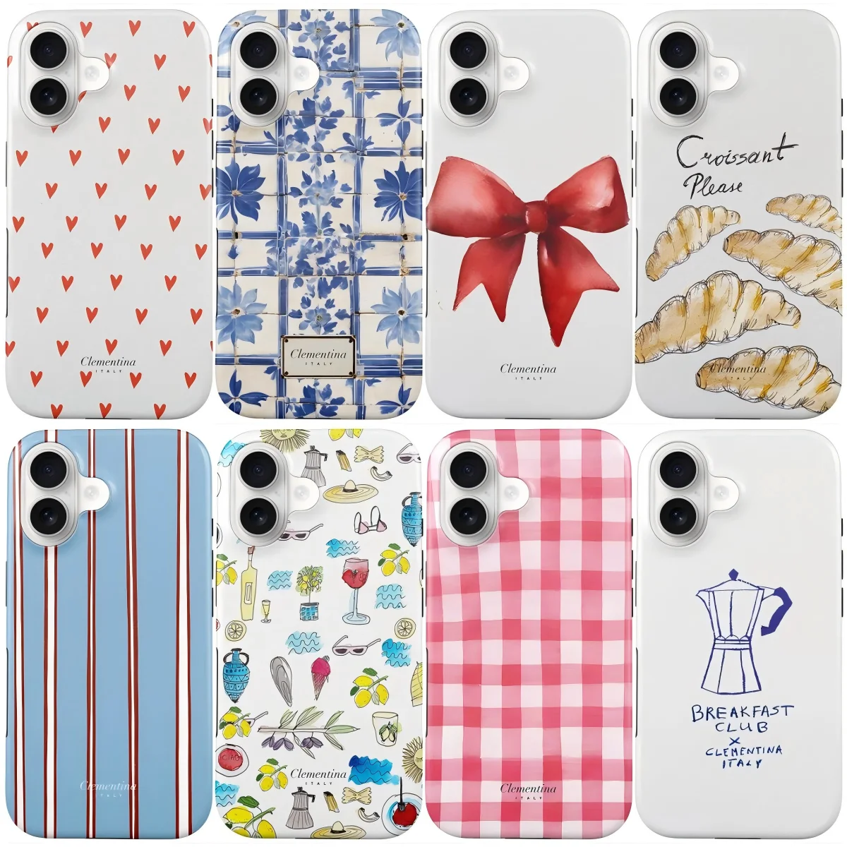 Luxuriöse Clementinas Herz-Konfetti Handyhülle für iPhone 17 16 15 14 13 12 11 Pro Max Air Plus Luxuriöse Doppelschicht-Rückabdeckung