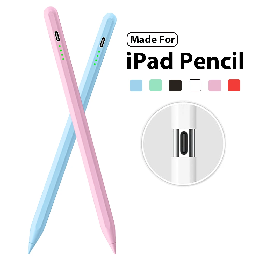 

Стилус для iPad Pro Air 13 11 M4 M2 12,9 10/9 поколения Mini 6/5 Карандаш с функцией Palm Rejection для Apple Pencil Tablet Ручки для рисования