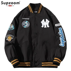 Supzoom 2022 New Arrival Top Fashion Leisure Casual Baseball Suit Embroidered Hip Hop Couple Jacket Single Breasted Jacket Men