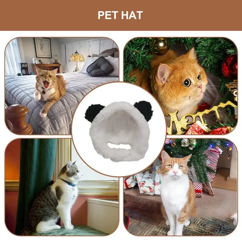 Dog Hat Dog Warm Bear Hat Adjustable Breathable Christmas Winter Warm Hats For Medium Small Pets Dogs Puppies