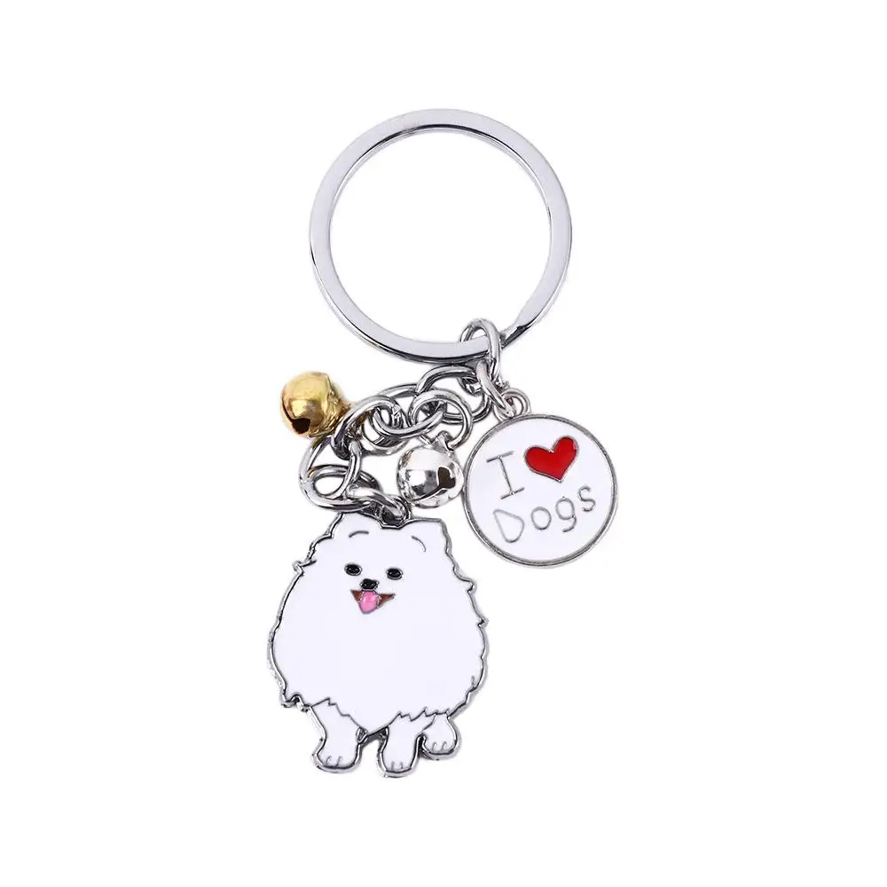 Fashion Bag Jewelry Enamel Golden Retriever Maltese Husky Dog Pendant Pet Keychain Pet Keyring Dog Keychain