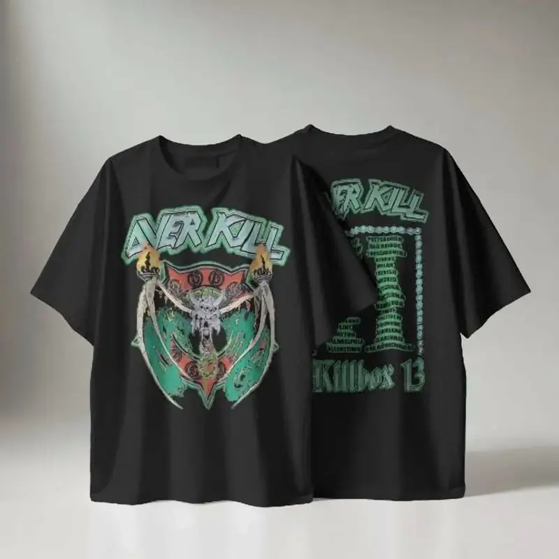 Overkill Feel The Fire Four Skeletons T-Shirt