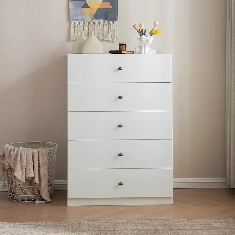 Bedroom simple modern bedside storage cabinet metal steel five-bucket chest of drawers floor-to-ceiling bedside storage cabinet