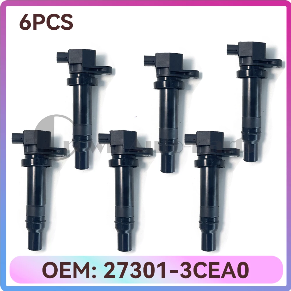 6Pcs Ignition Coil 27301-3CEA0 for 2012-2020 Hyundai Azera Grandeur 3.3L 3.0T 273013CEA0