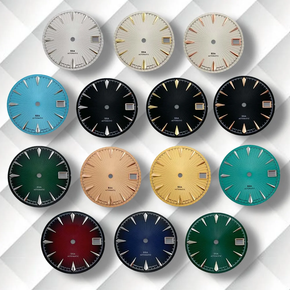 

Latest styles 28.5mm S Logo Cocktail Dial Suitable For NH35 Japan Movement Vertical Stripe Dial Watch Modification Accessories