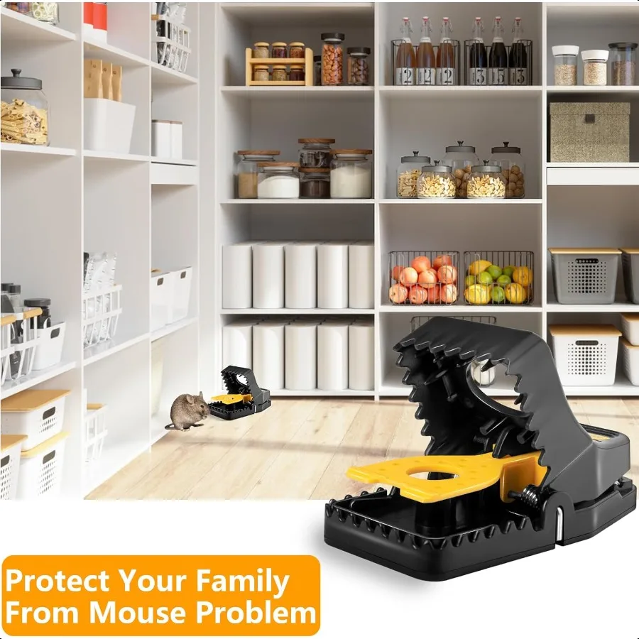 [ ] Mouse Traps Indoor for Home Reusable Mice Traps with Sharper Teeth Precise Triggering Mechanism for Quick and Humane Captur
