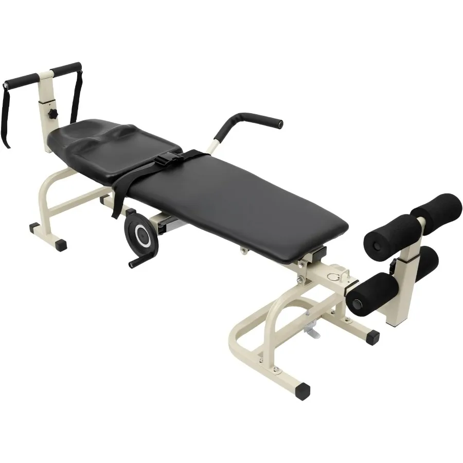 

Lumbar Decompression Table with Cervical Traction Full Body Stretching Device for Neck Back Knee Hip Pain Relief Up to 264.5 lb