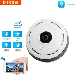 V380 Pro Wifi Panorama Camera 1080P Security Camera 360 Degree Panoramic Fisheye IP Camcorder Night Vision Surveillance Cam