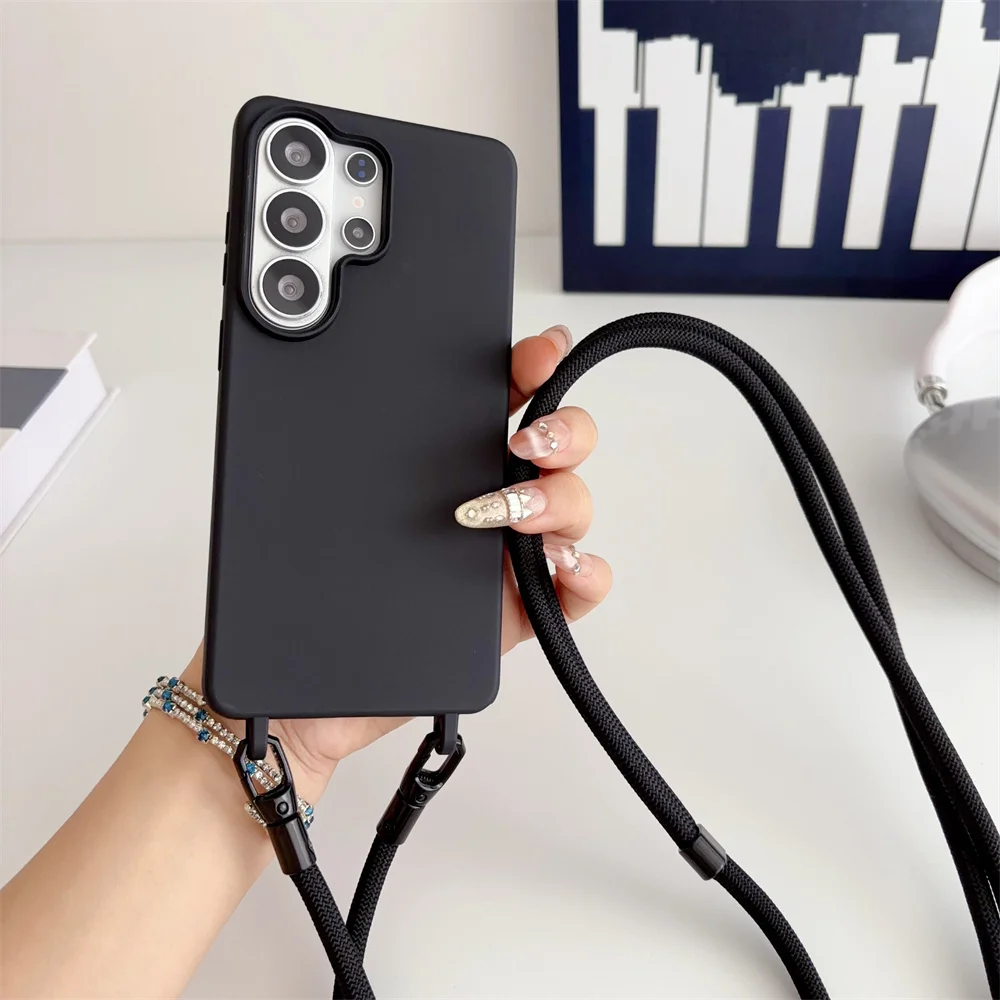 Official Lanyard Case For Samsung Galaxy S26 S25 Edge S24 Ultra S23 S22 S21 Plus S20 FE A16 A06 5G Crossbody Cord Strap Cover view 2