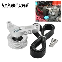 Hypertune Adjustable EP3 Pulley Kit For Honda 8th 9th Civic All K20 & K24 Engines with Auto Tensioner Keep A/C Installed CPY01