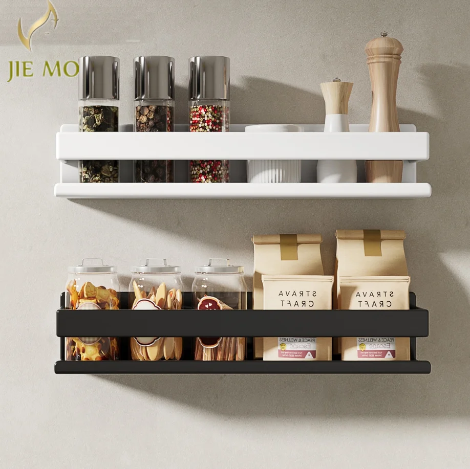 

Съемная и моющаяся полка для специй, настенная подвесная кухонная полка для хранения из нержавеющей стали, легко чистящаяся белая полка для бутылок с специй