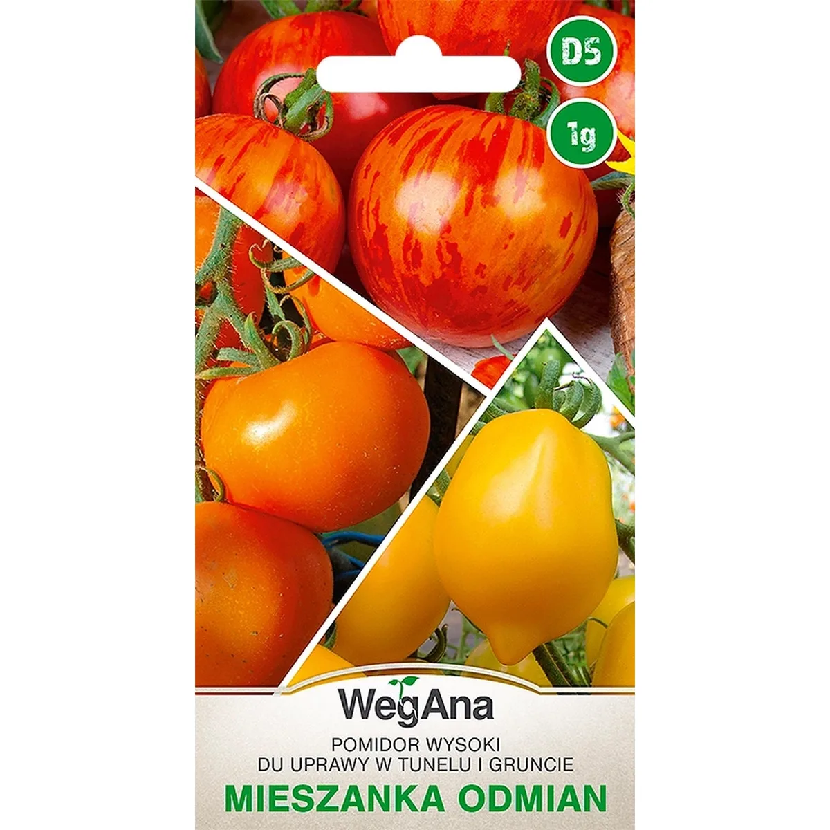 Tomate alto para túnel y tierra, mezcla de tres colores, 1g de semillas, VegAna