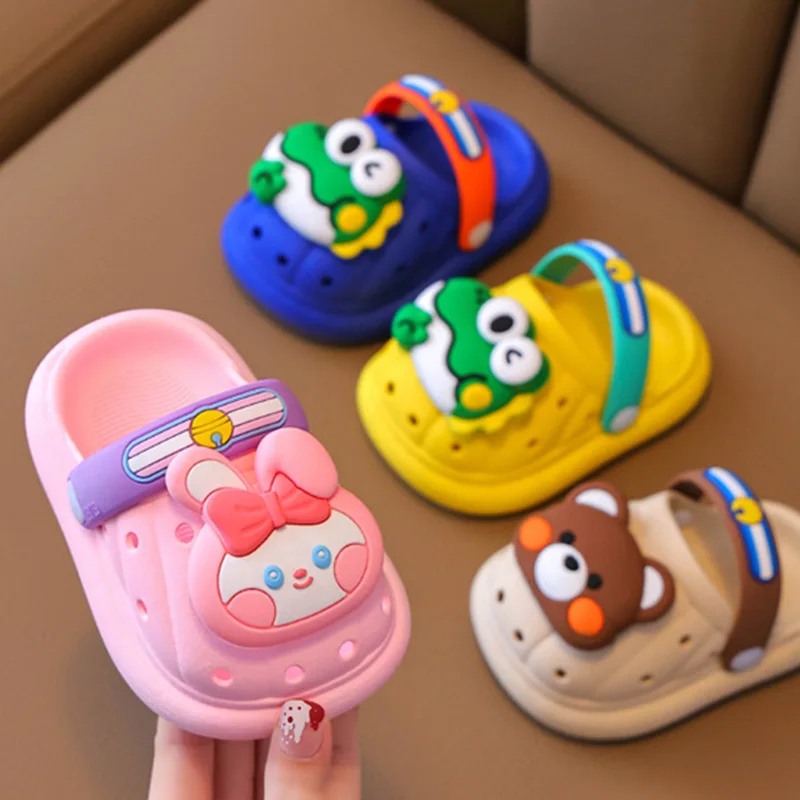 Children\'s Slippers Pvc Cartoon Summer Beach Sandals for Boys Girls Non-Slip Soft Sole Slipper Korean Cute Baby Shoes