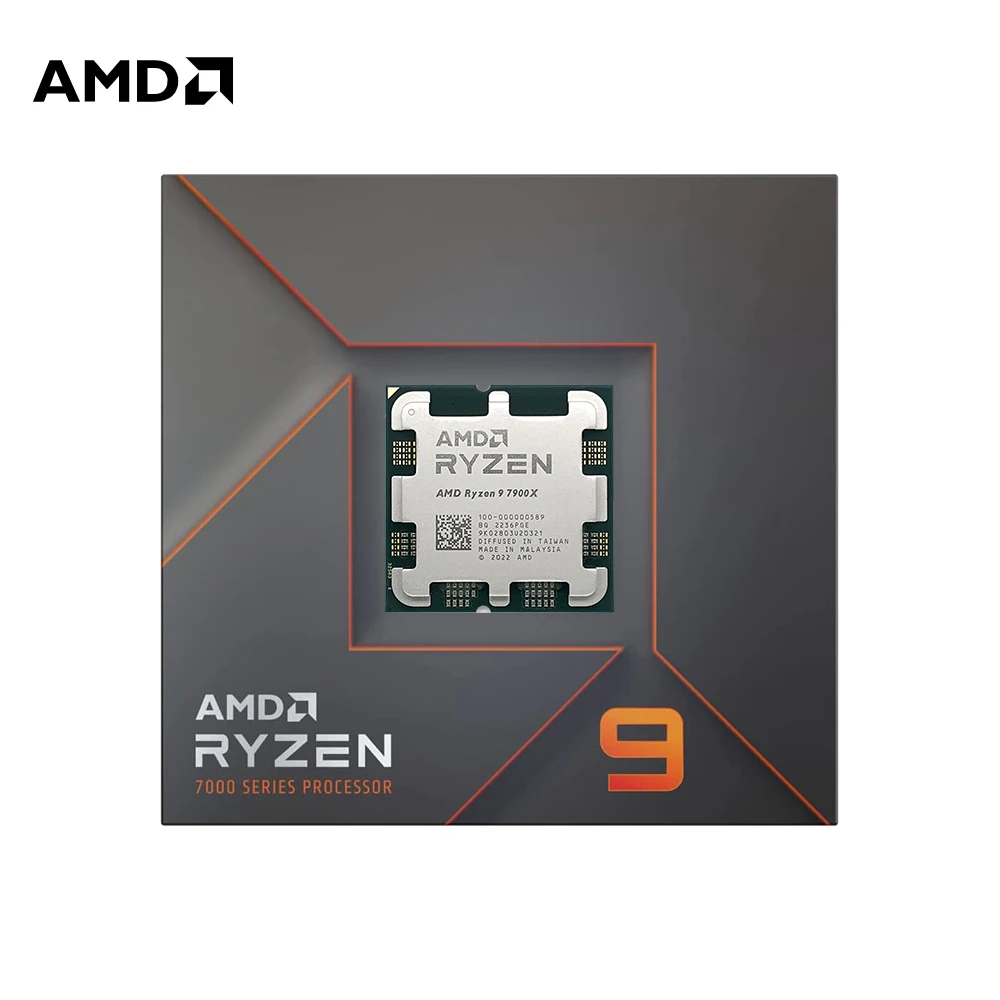 NEW AMD Ryzen 9 7900X R9 7900X 4.7GHz 12-Core 24-Thread CPU Processor 5NM L3=64M 100-000000589 Socket AM5 Origin Box Without Fan