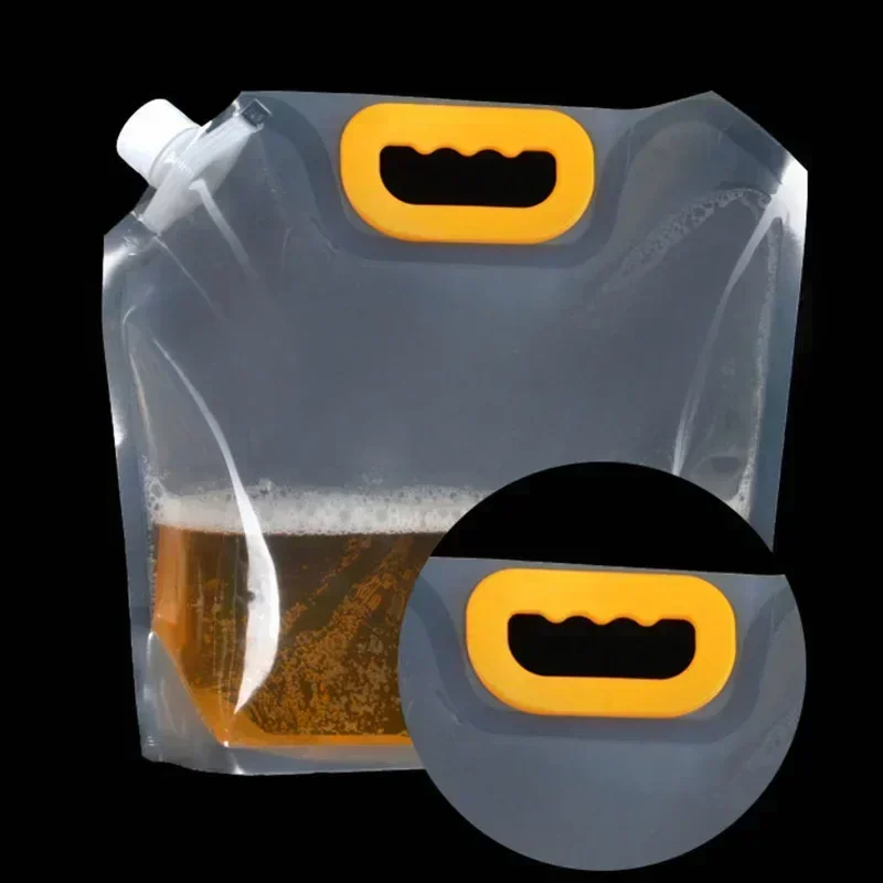 Transparent Plastic Drink Suction Nozzle Packing Bags beer Juice Pack Thick Portable Bag Liquid Handle Covered Subpackage