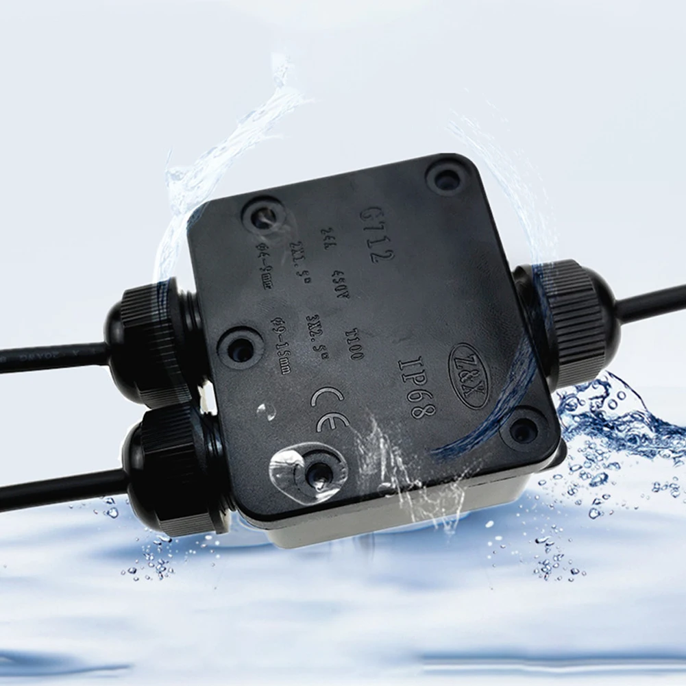 接続ボックスジャンクションボックス PC 素材防水 24A 3 ウェイ 450V 54 ミリメートル * 29 ミリメートル * 27 ミリメートルケーブルコネクタアース屋外