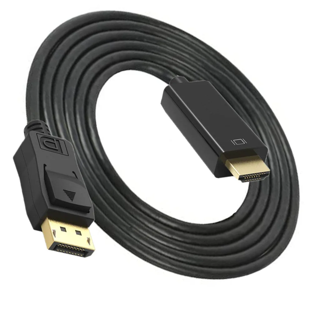 Hoqo displayport para hdtv cabo de exibição hd para dp conversor de cabo versão 1.4 suporta 3d 4k 1080p