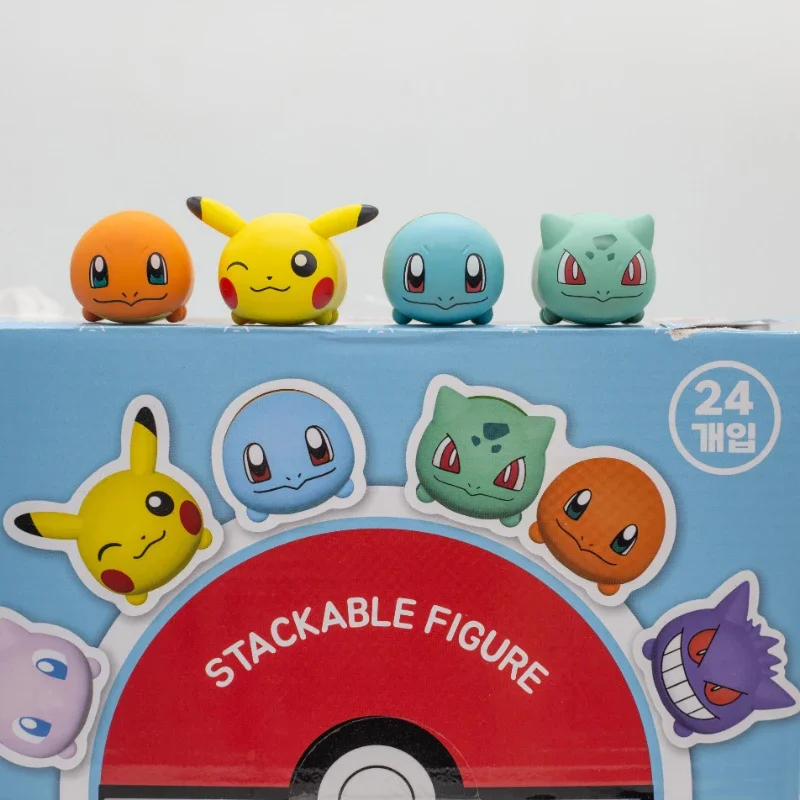 Genuine Pokemon Anime Figures Pikachu Squirtle Bulbasaur Model Kawaii Ornament Blind Box Toy Gifts