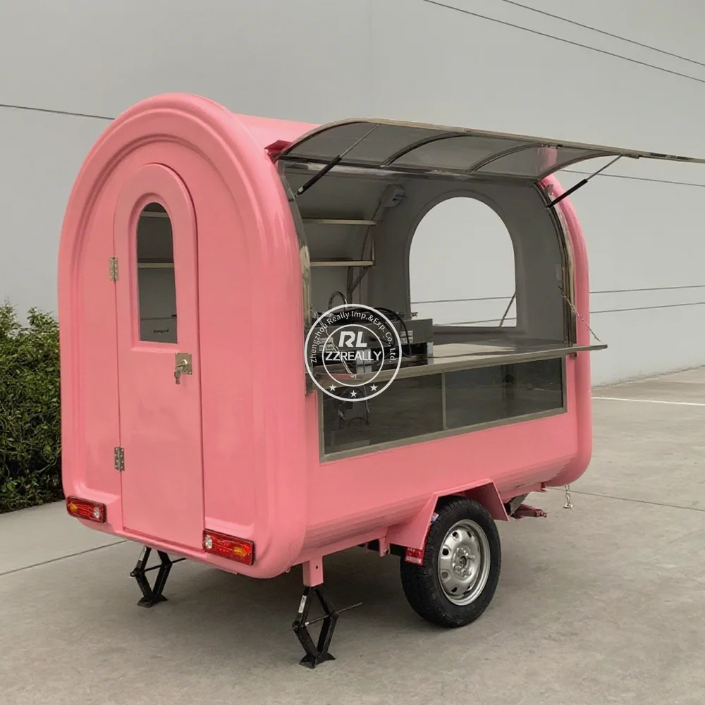 

Food Trailer Street Ice Cream BBQ Cart Mobile Catering Trailer Concession Food Truck Trailer With car accessories
