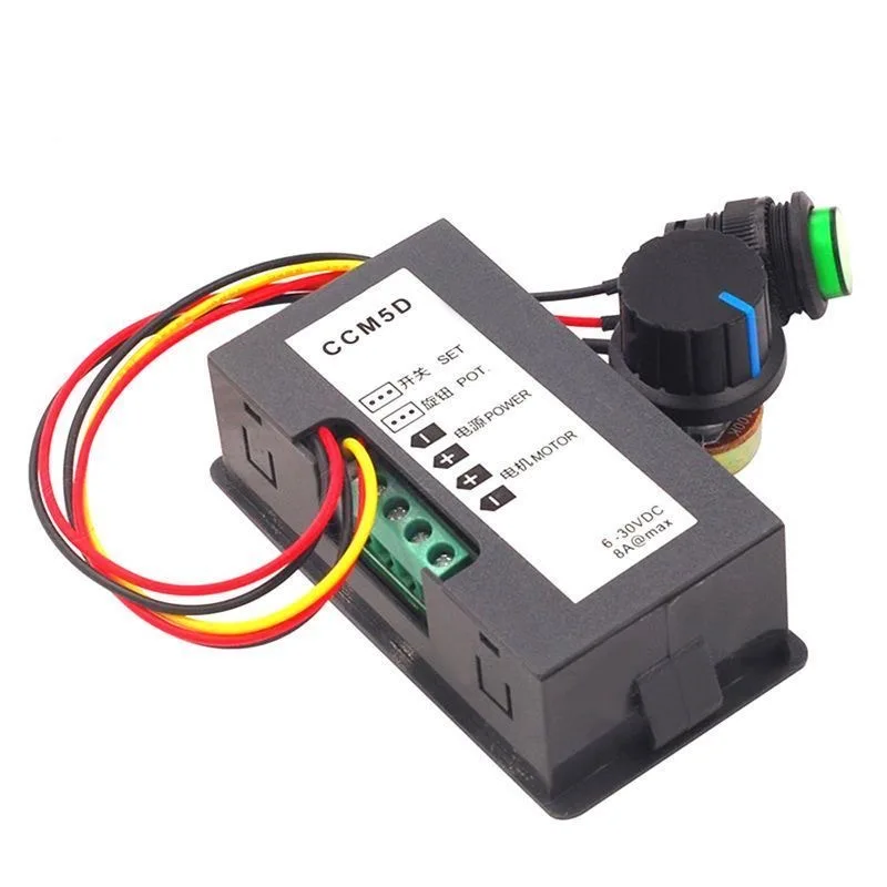 CCM5D digital display PWM DC motor speed regulator 6V12V24V stepless speed switch controller display case