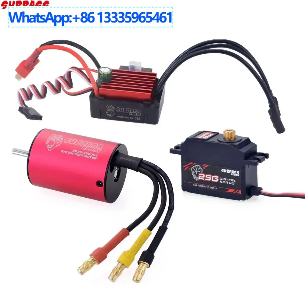 

Surpass-hobby King Kong 2838 motor 3600KV + 35A ESC + S0025M 25G servo set