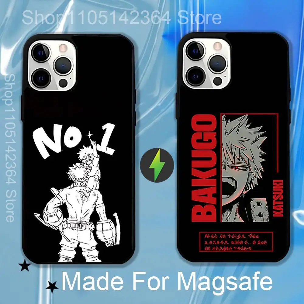 

Katsuki B-Bakugo ANIME HERO Magnetic Phone Case For IPhone 14 16 17 13 12 11 15 Pro Max Plus For Magsafe Wireless Charge Cover