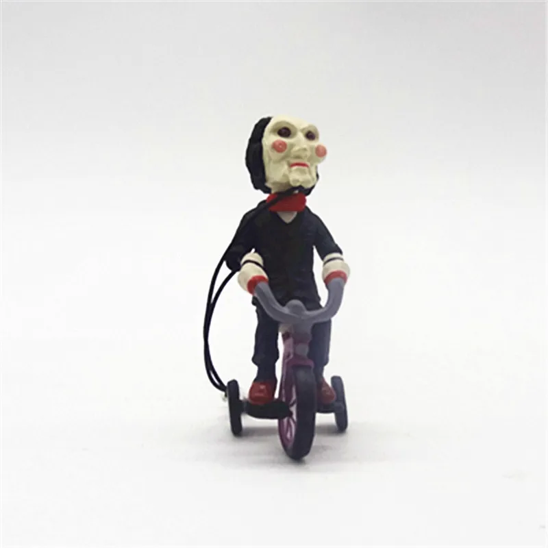 5 cm Horrorfilm Saw Billy Schlüsselanhänger Anhänger Mini Modell Figuren Brinquedos Figur in Einzelhandelsverpackung