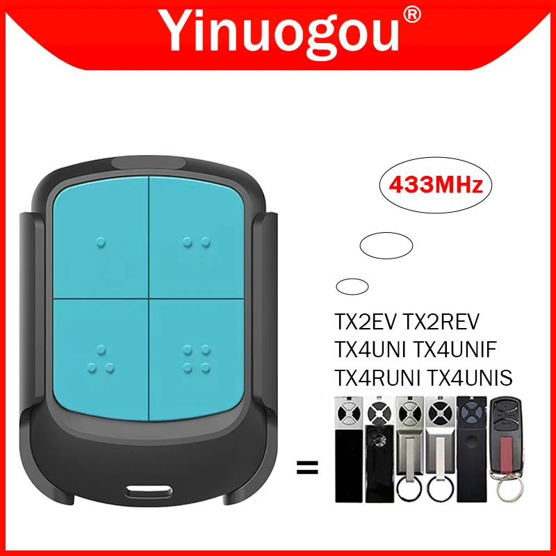 

Chamberlain LiftMaster TX4UNI TX4UNIF TX4RUNI TX4UNIS TX2EV TX2REV Garage Door Remote Control 433MHz Rolling Code Programming