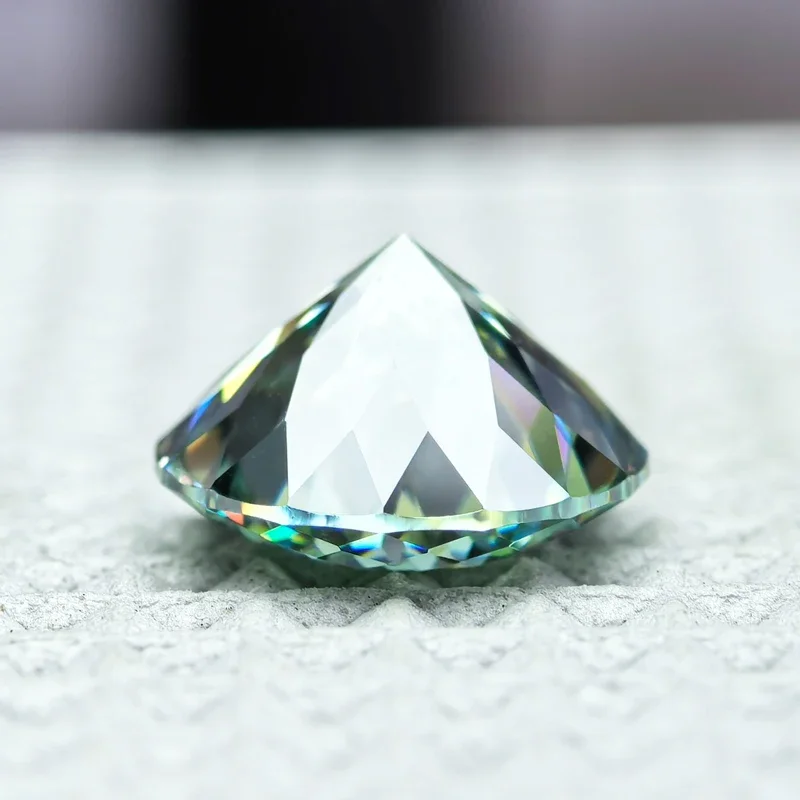 Moissanite Steen 100 Gefacetteerde Geslepen Blauwgroene Natuurlijke Kleur Meerdere Maten Voor Diy Bedels Sieraden Maken Met Certificaat