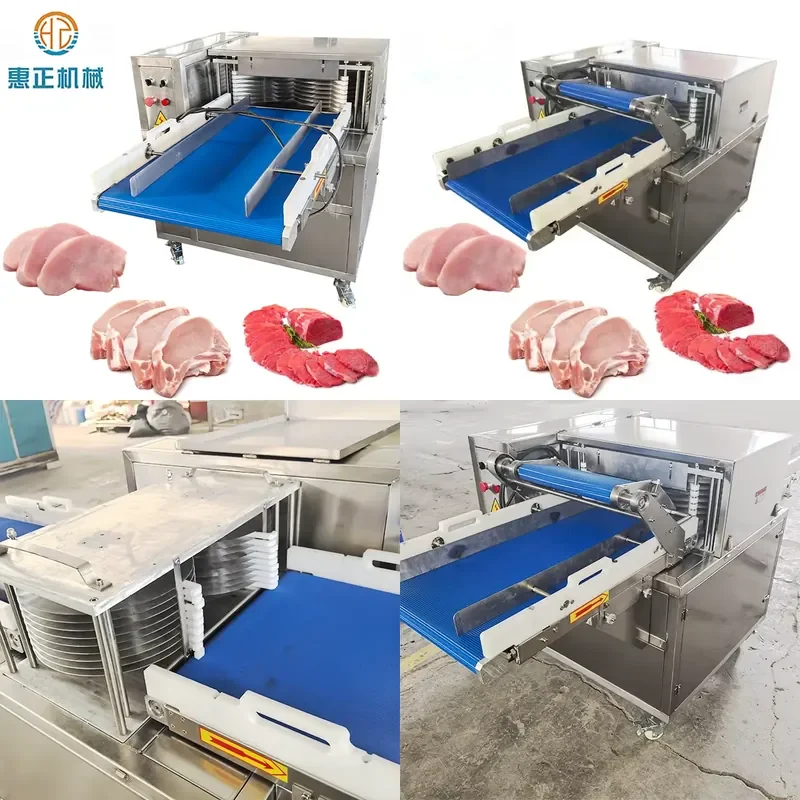 New Commercial Automatic Parallel Meat Cutter Stainless Steel Blade Non-slip Removable Blade 1.2 Tons/hour Capacity