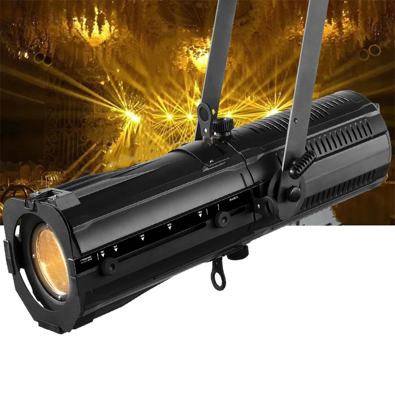 High Quality 300W LED Profile COB Spotlight Variable Manual Focus Zoom Ellipsoidal Light DMX Control Lamps for Stage Show Museum