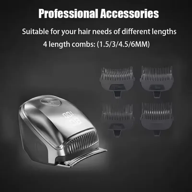 Youpin Komingdon Pro مجموعة قص الشعر الذاتي مشابك الشعر المتقلب للرجال المتاحة الحد مشط ماكينة تشذيب الحلاق USB قابلة للشحن