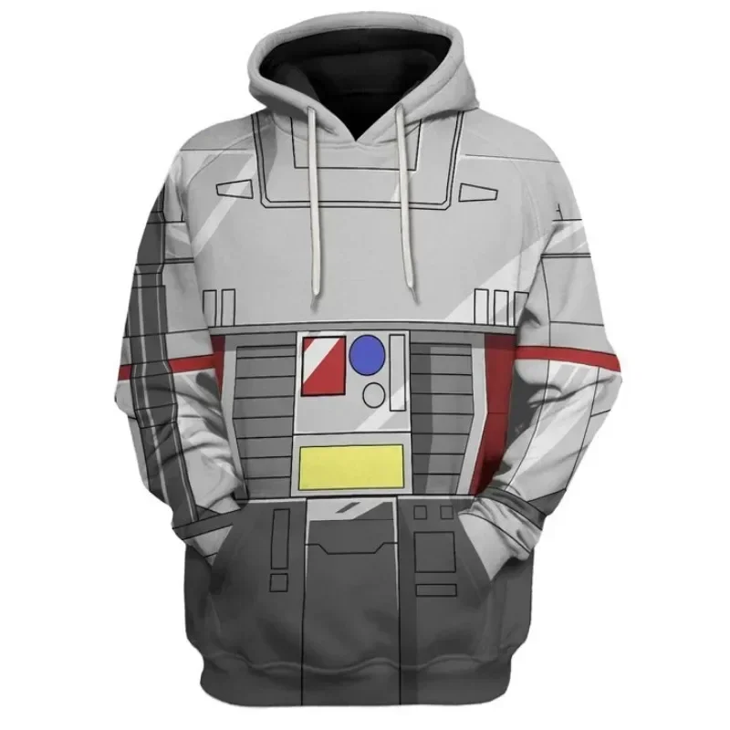 Die neue Herbst-/Winterkollektion 2026 der Marke Bandai umfasst ein stilvolles Kapuzen-Sweatshirt für Herren, das von Transformers inspiriert ist. – Detail 15