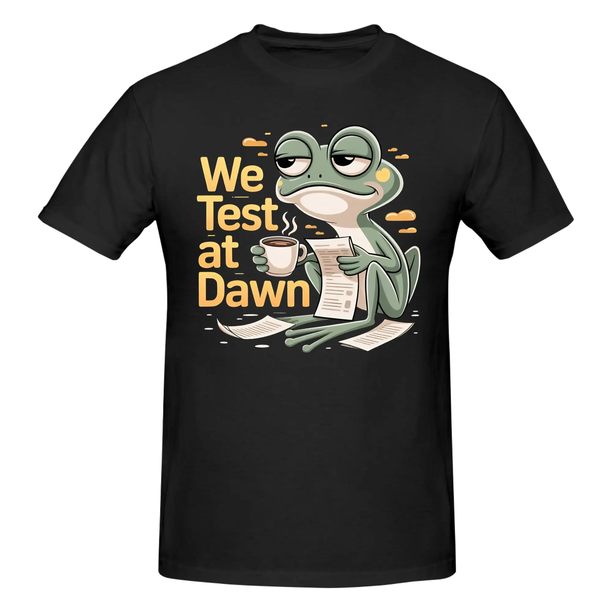 1 Piece Dawn Study Grind Funny 100% Cotton T-Shirt We Test At Dawn Tops Tees For Men