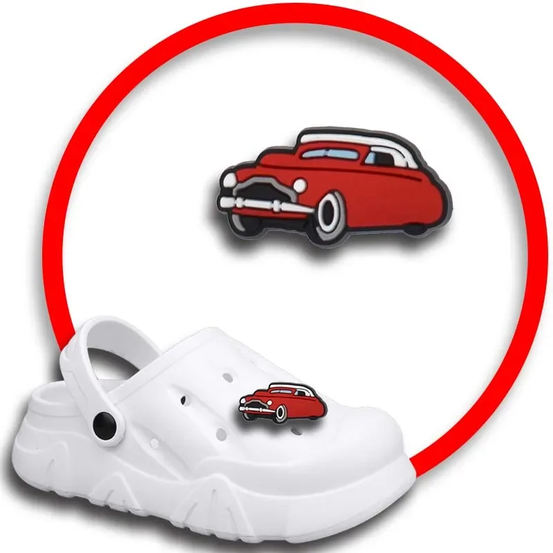 Breloques de chaussures de voiture de sport pour hommes et filles, accessoires de chaussures pour Crocs, sandales, sabots, épingles, accessoires de décorations de chaussures, badges pour enfants