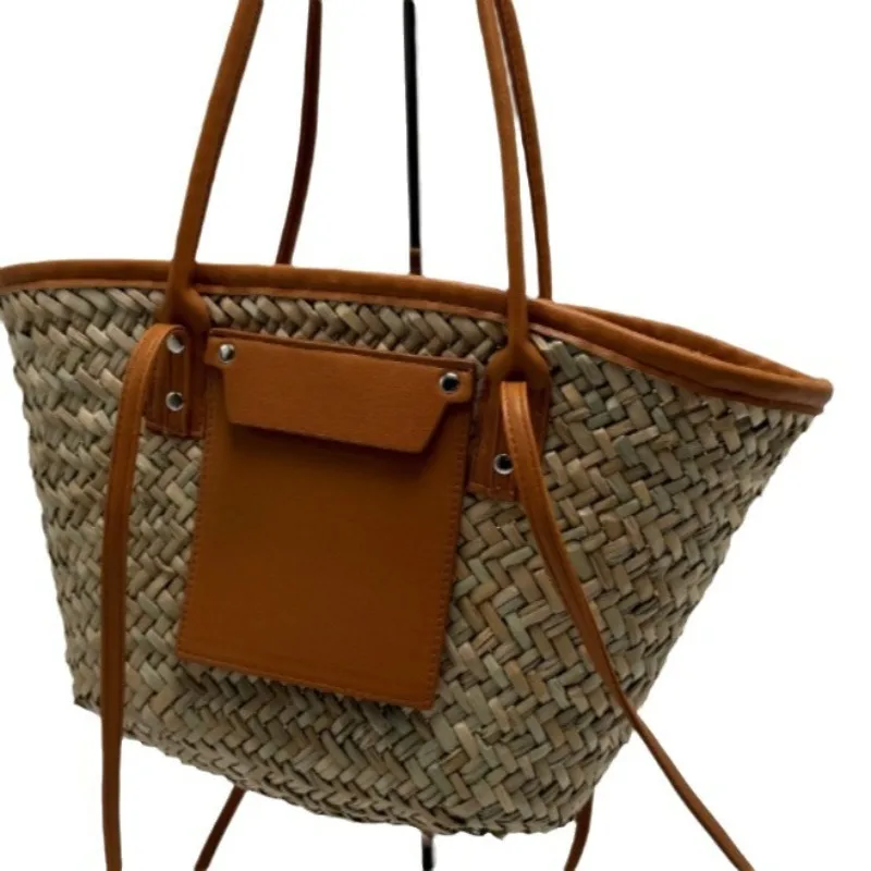 

Summer Women's Oblique Cross Handbag Large Capacity Commuter Mori Women's Weaving