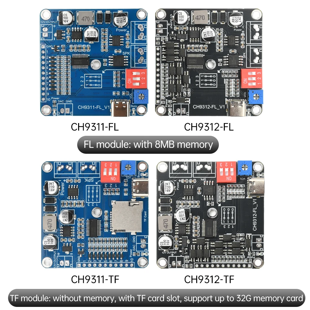 Modulo di riproduzione audio DC 6~35V 20W Scheda amplificatore audio 10 canali Modalità di riproduzione multipla controllata in modo indipendente