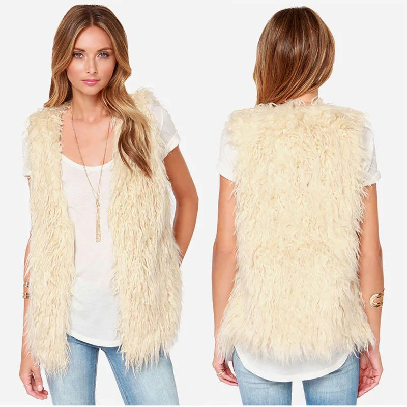 2024 Faux fur vest women's medium long sleeveless fur women's coat medium long Korean version