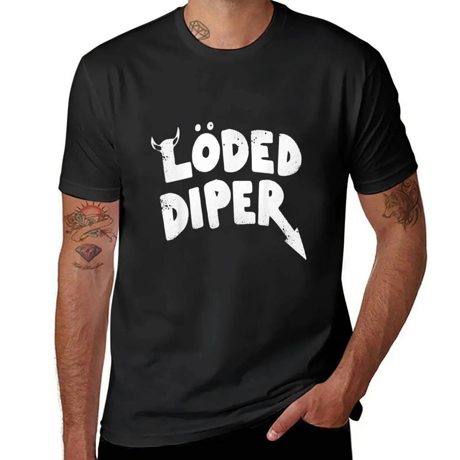 Loded Diper T-Shirt blanks Short sleeve tee plus sizes mens cotton t shirts