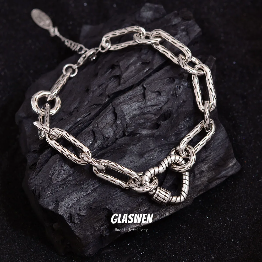 New Arrival Romantic Love Heart Retro Thai Silver Ladies Charm Bracelet Promotion Jewelry For Women New Year Gifts No Fade