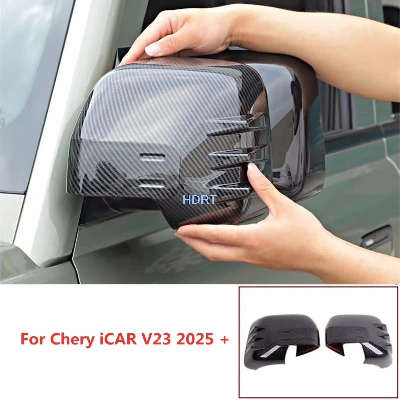 

For Chery iCAR V23 2025 + Car Style Rear View Side Mirror Cover Wing Cap Door Reverse Mirror Case Not Suitable For Self-Driving
