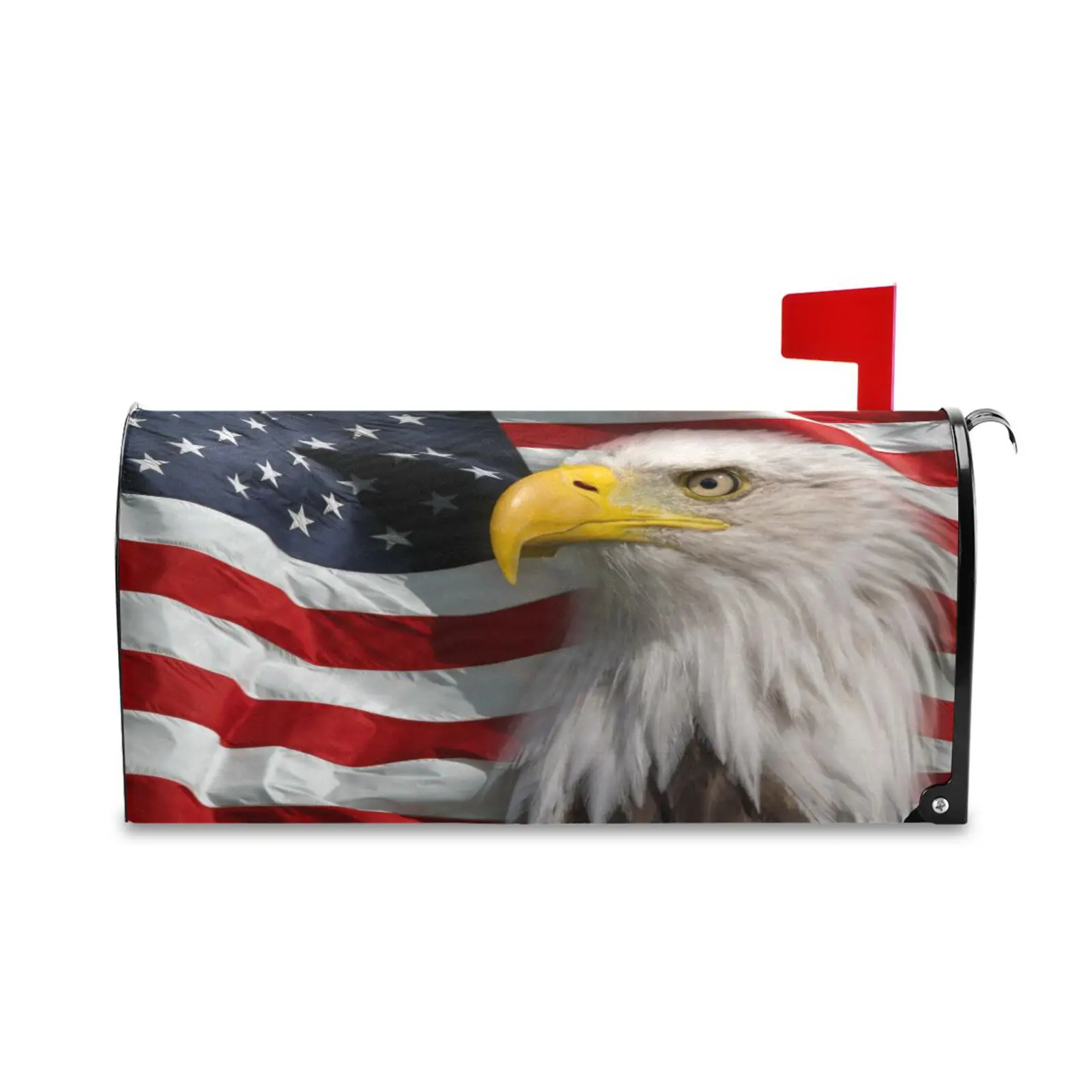 

American Eagle Polyester Mailbox Cover Standard Size Mailbox Decoration Stickers Home Garden Yard Outside Letter Post Box Wrap