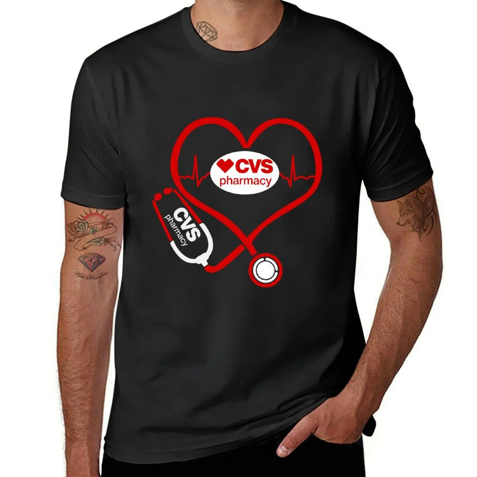 Cvs Pharmacy Nurse Stethoscope Love Heartbeat, , Best Women 90s, Fashion Summer T-Shirt customs customizeds plain t shirts men