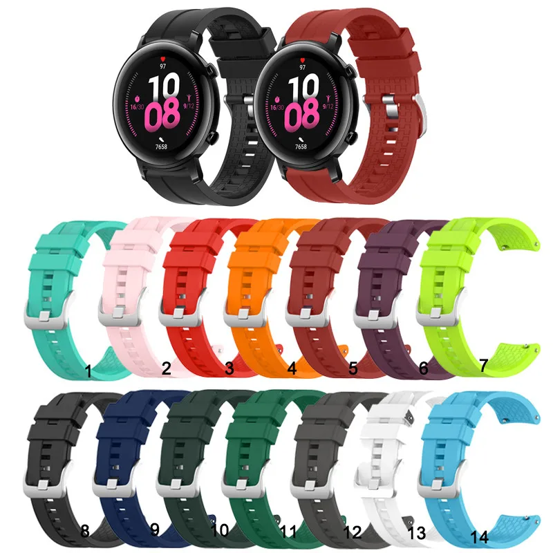 

Silicone Bands Strap for Huawei Watch GT5 GT3 GT4 SE GT2 GT2e Watch4 Watch3 Pro GT 2 3 4 2e 42mm 43mm 46mm