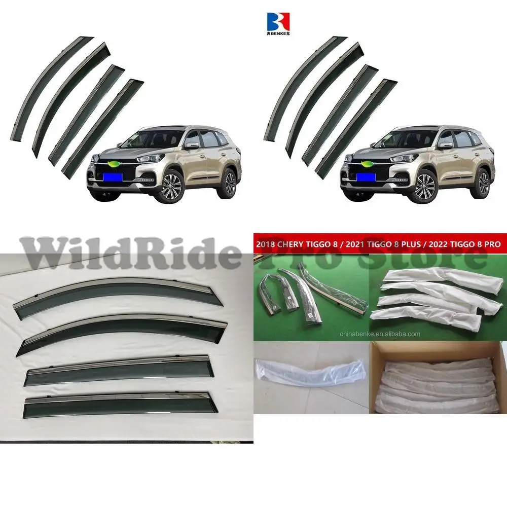 

1 set For Car Window Visor for CHERY TIGGO 8 / 8 PRO /8 PLUS 2018-2025 Wind Deflectors Weather Rain Guards Door Vent Visor Acces