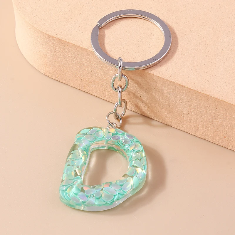 Bunter Acryl-Glitzer-Alphabet-Schlüsselanhänger mit 26 Initialen, A-Z-Buchstaben, Schlüsselanhänger, Anhänger für Frauen und Mädchen, Taschenanhänger, DIY-Schmuck, Geschenke – Detail 5