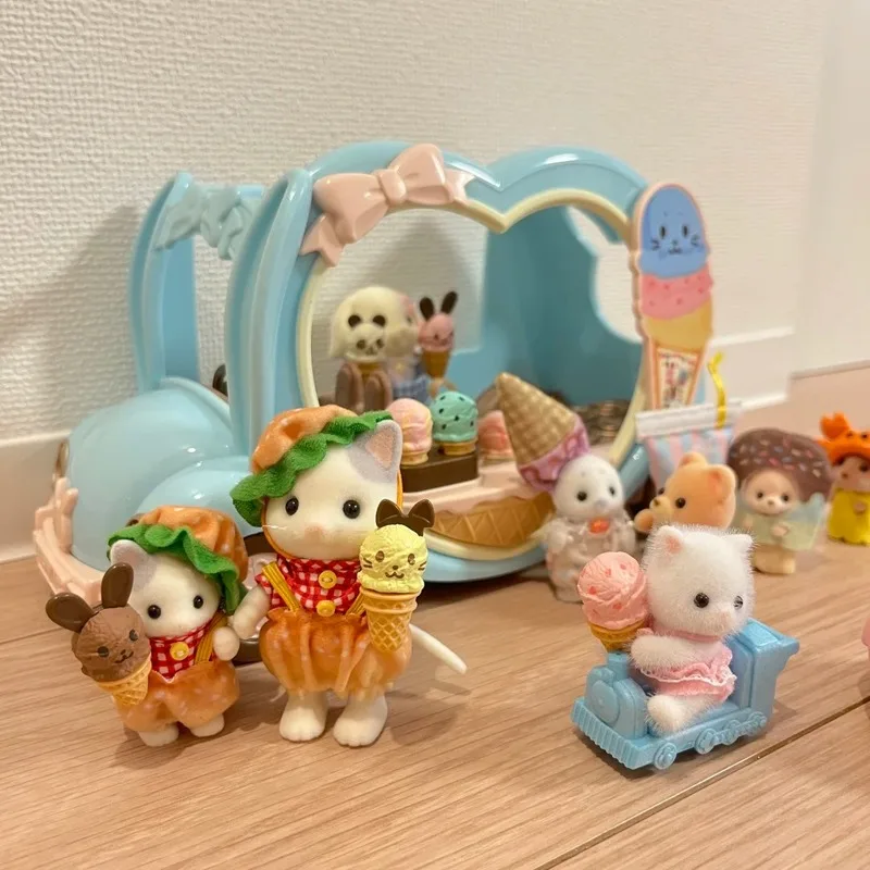 Japonia Sylvanian lalka rysunek lody nagroda leśny świat Kawaii dekoracja Model wisiorek zabawki ozdoba rodzie prezent urodzinowy
