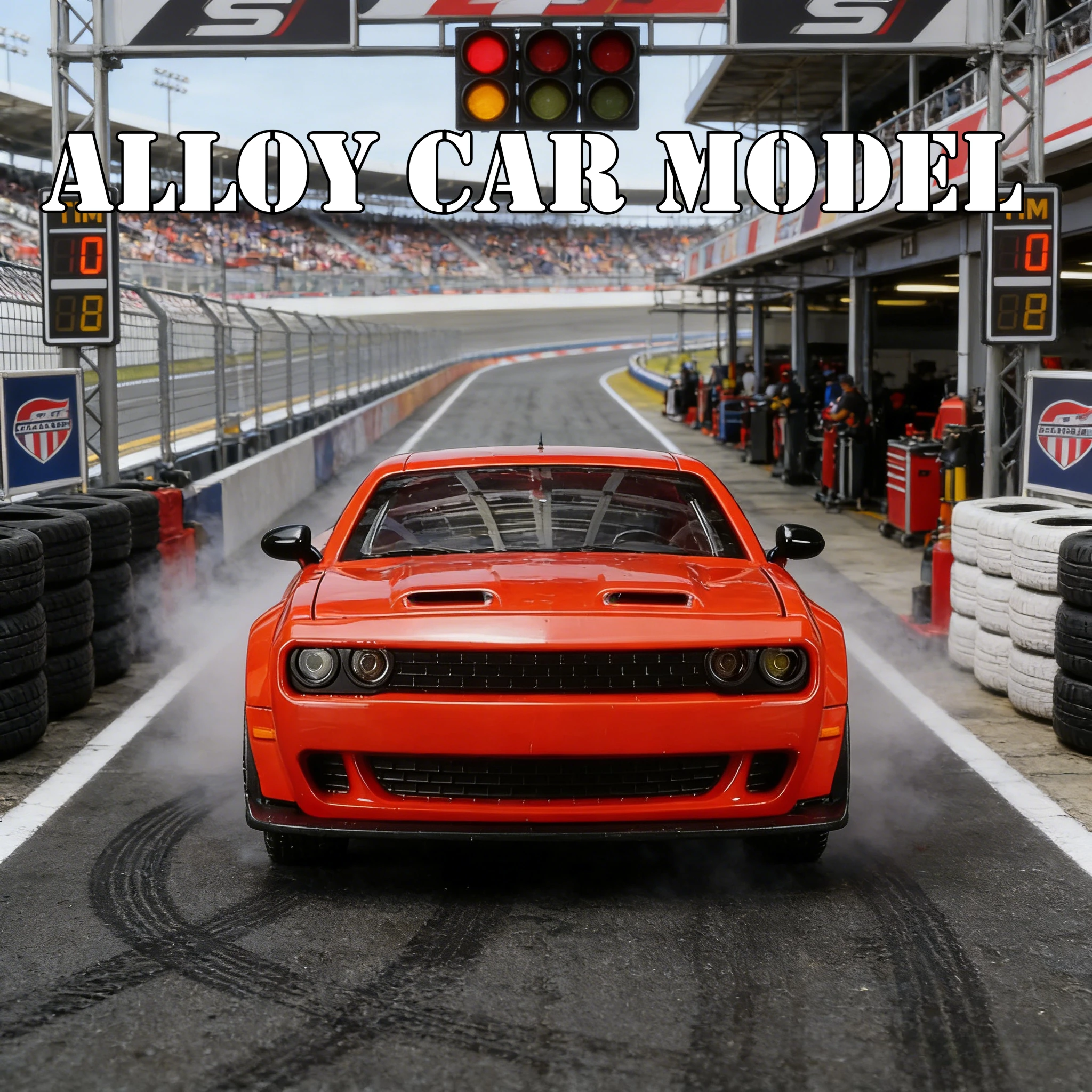 Für 1:24 Simulation von Dodge Hellcat Legierungs-Sportwagenmodell, Türen und Motorhaubenkoffer können für die Kinderspielzeugkollektion geöffnet werden